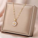 GARGANTILHA GIRASSOL BANHADO EM OURO 18K